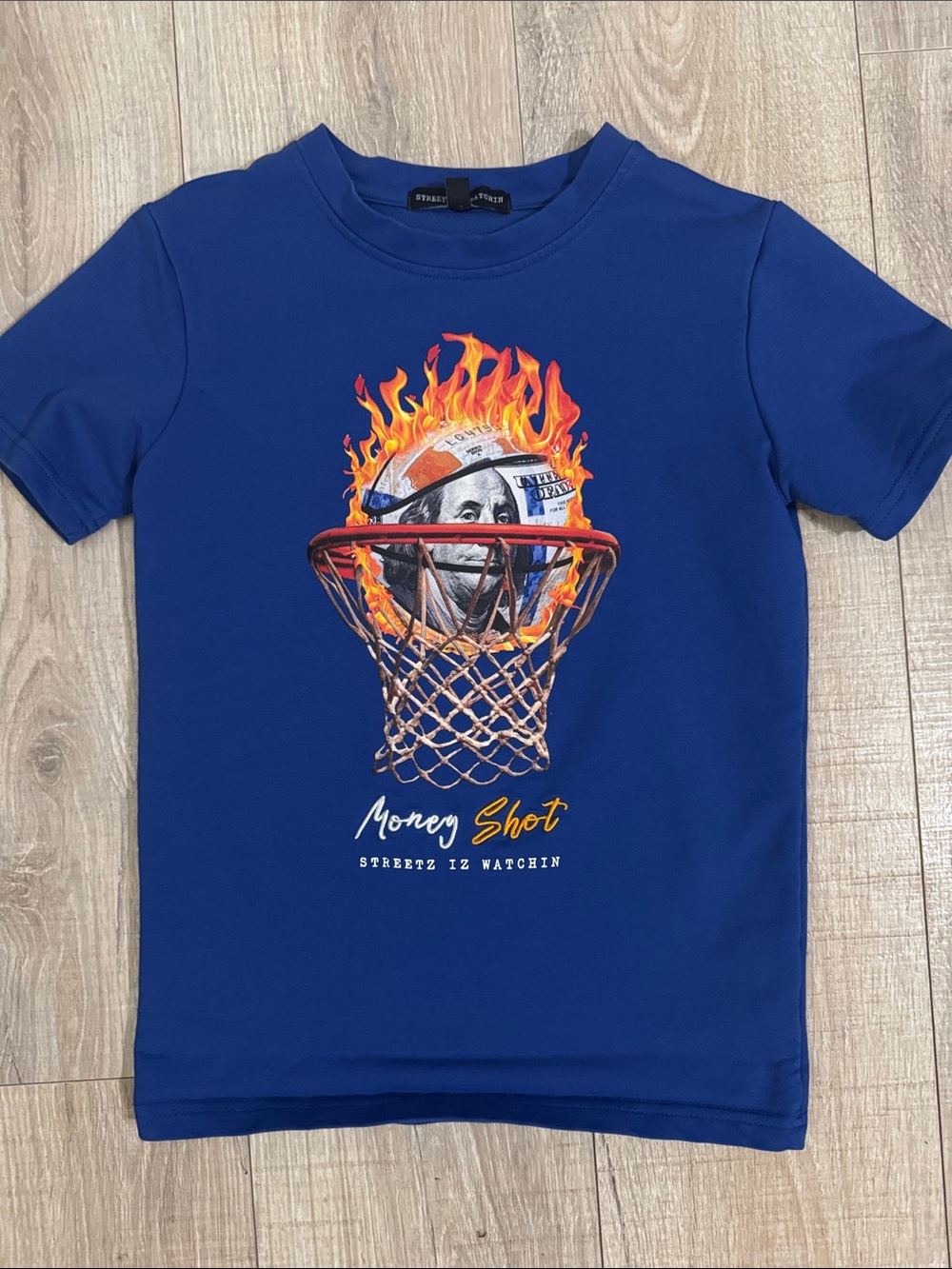 Streetz Iz Watching Boys' Blue 'Money Shot' Graphic Tee